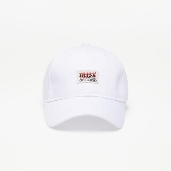 Kšiltovka GUESS Front Logo Baseball Cap White