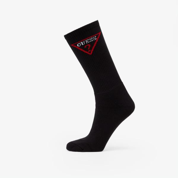 GUESS Triangle Logo Crew Socks černé