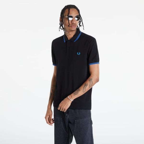 Polo tričko FRED PERRY Twin Tipped Shirt černé