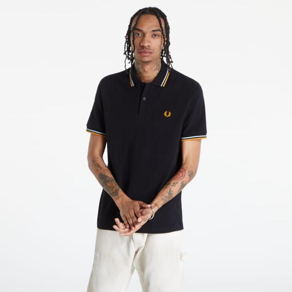 Polo tričko FRED PERRY Twin Tipped Fred Perry Shirt černé
