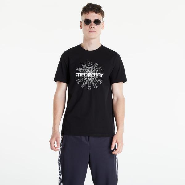 Tričko s krátkým rukávem FRED PERRY Graphic T-shirt černé
