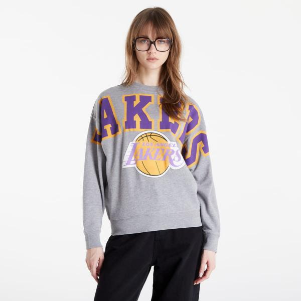 Dámská mikina Mitchell & Ness Logo LT Fleece šedá