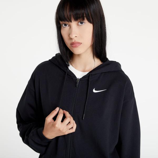 Dámská mikina Nike NSW Women's Jersey Oversized Full-Zip Hoodie Black/ White