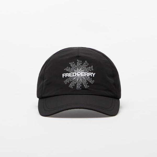 FRED PERRY Graphic Print Cap Black