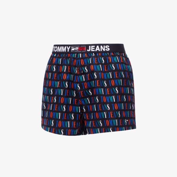 TOMMY JEANS Jeans Woven Boxer Print černé