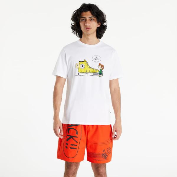 Tričko s krátkým rukávem Converse x Peanuts Chuck S/S Tee White