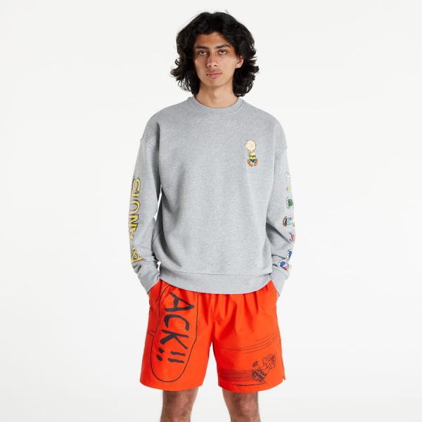 Mikina Converse x Peanuts Fleece Crew Šedá