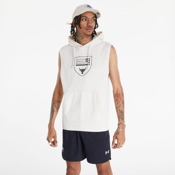 Mikina Under Armour Project Rock Heavyweight Terry Hoodie Creamy