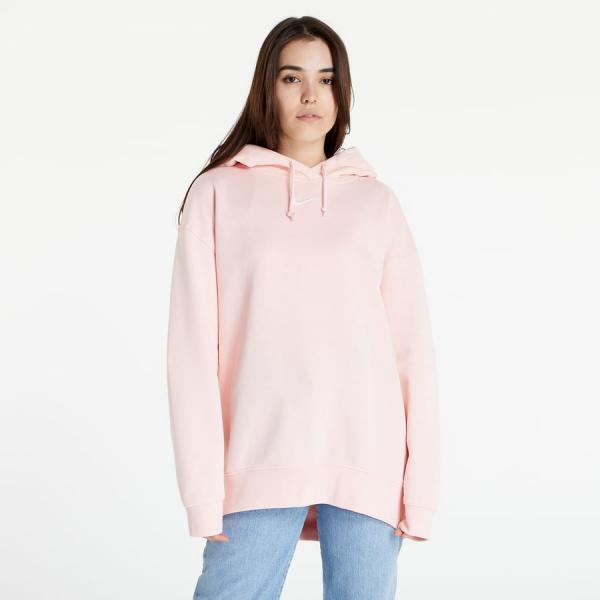 Mikina Nike NSW Essential Clctn Fleece Oversized Hoodie Atmosphere/ White XS