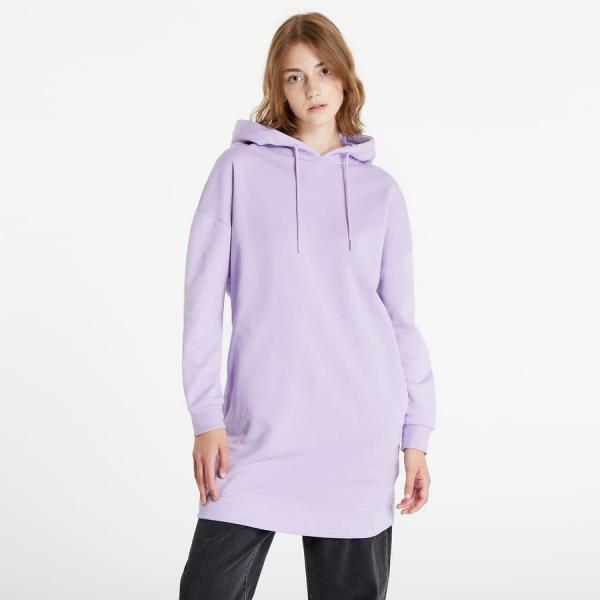 Mikina Urban Classics Organic Oversized Terry Hoodie Dress Purple XS