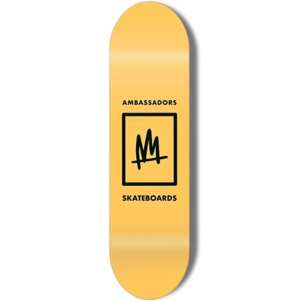 Skateboard Ambassadors BOX LOGO Yellow '22 béžový