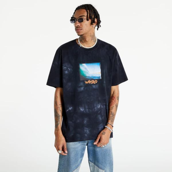 Tričko s krátkým rukávem Wasted Paris T-Shirt Sorry Marble Dye černé