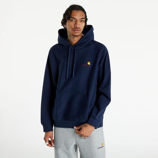 Mikina Carhartt WIP Hooded American Script Sweat navy