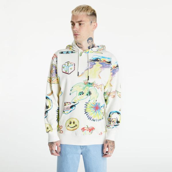 Mikina Market Smiley Coloring Book AOP Hoodie krémové