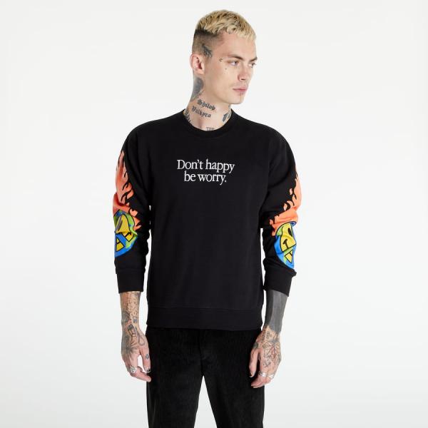 Market Smile Earth On Fire Crewneck Black
