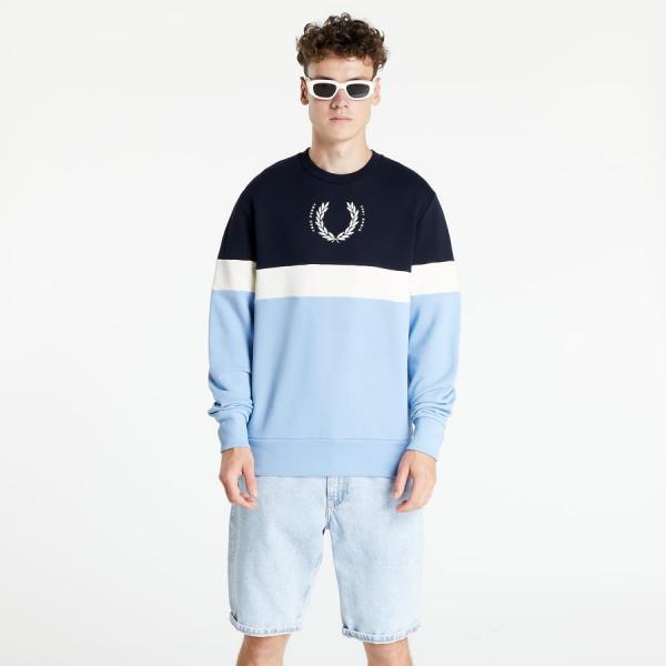 Mikina FRED PERRY Sweatshirt Blue / Black / White