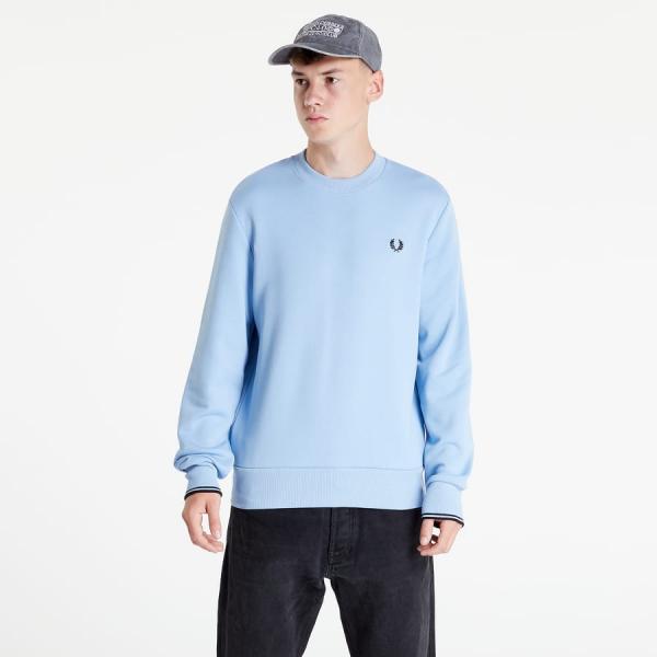 Mikina FRED PERRY Crew Neck Sweatshirt modrá
