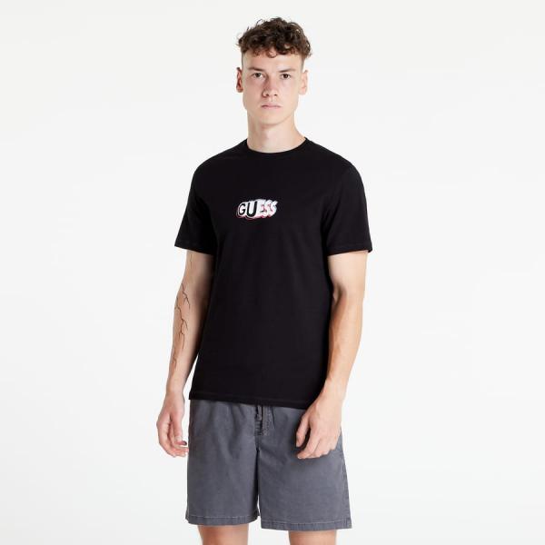 Tričko s krátkým rukávem GUESS Logo T-shirt Black