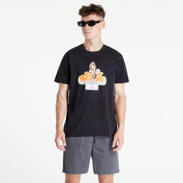 GUESS Front Print T-Shirt Black