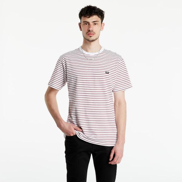 Pánské tričko Vans Off The Wall Stripe SS Tee White