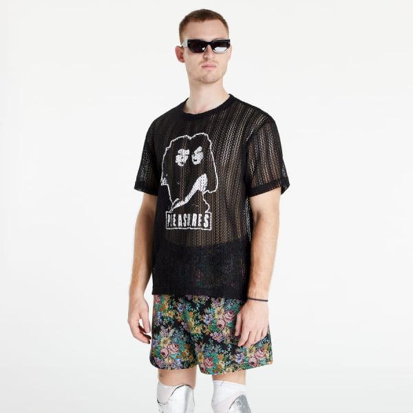PLEASURES Volume Mesh T-Shirt Black