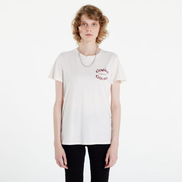 Dámské tričko GUESS Back Print T-shirt Cream