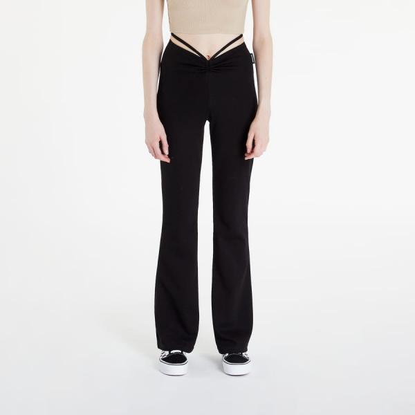 Tepláky Sixth June Drawstrings Ribbed Pants černé S