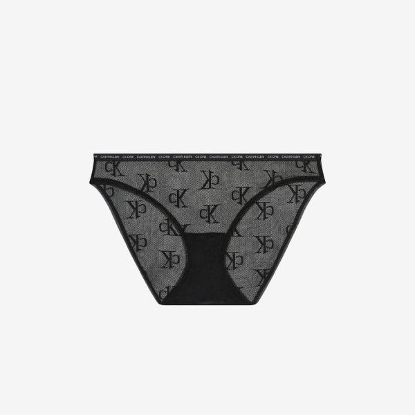 Calvin Klein CK One Logo Mesh Bikini Black