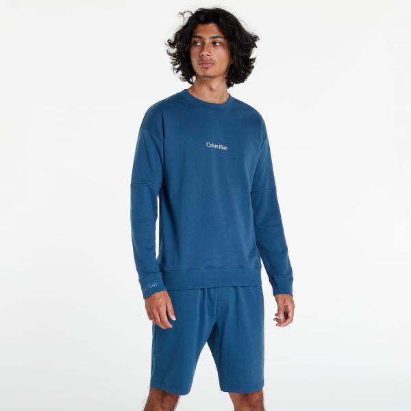 Mikina Calvin Klein Structure Lounge Sweatshirt Blue