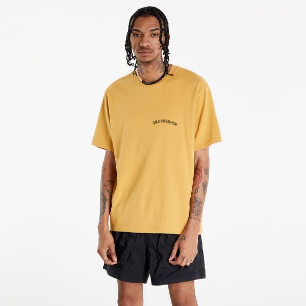 Tričko s krátkým rukávem PLEASURES Neural Heavyweight Shirt světle hnědé