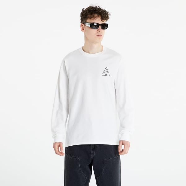 HUF Essentials Triple Triangle Longsleeve White