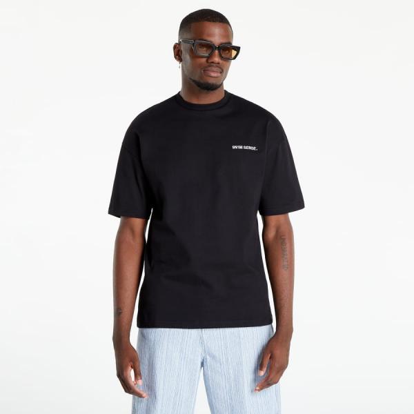 Tričko s krátkým rukávem 9N1M SENSE. Logo T-Shirt Black