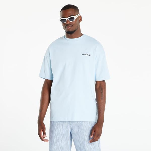 Tričko s krátkým rukávem 9N1M SENSE. Logo T-Shirt Light Blue