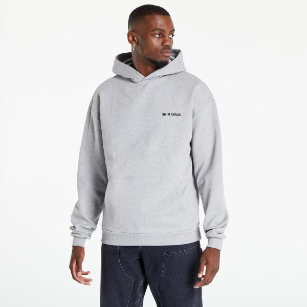 Mikina 9N1M SENSE. Logo Hoodie šedá