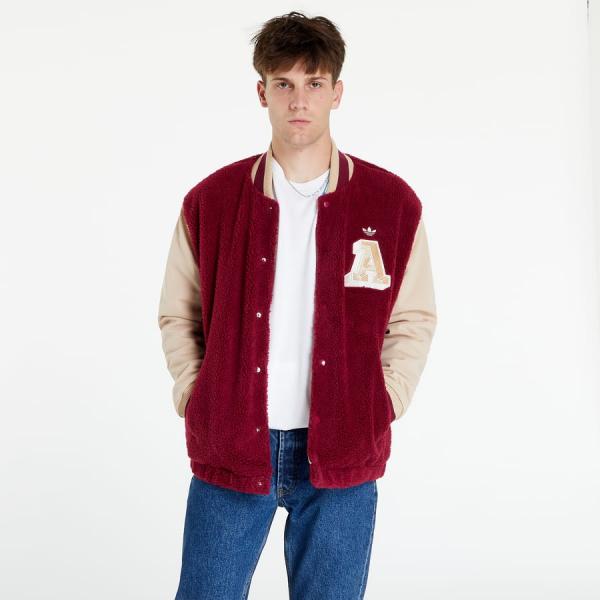 Bomber bunda adidas Originals Varsity Jacket Vínová