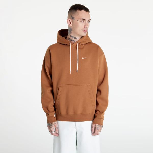 Mikina Nike Solo Swosh Fleece Hoodie Brown