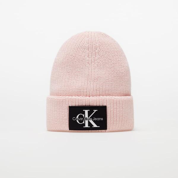 Kulich CALVIN KLEIN JEANS Monologo Patch Beanie Pink