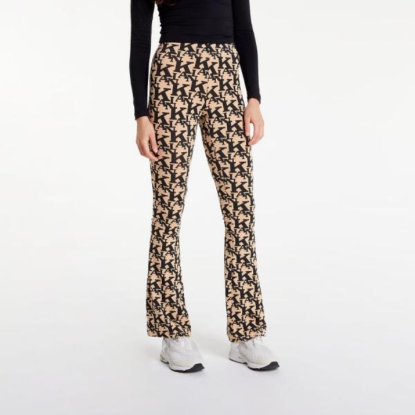 Legíny Karl Kani Retro College Logo Flared Leggings Brown