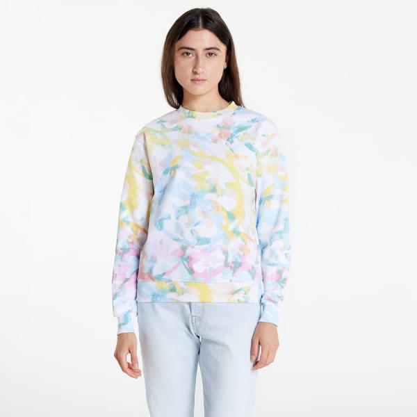 GUESS Logged Tie Dye Print Sweatshirt White