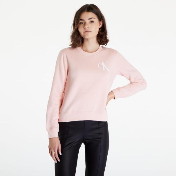 Svetr CALVIN KLEIN JEANS Institutional Crew Sweater Pink XS