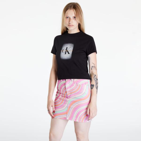 CALVIN KLEIN JEANS Spray Monologo Baby T-Shirt Black