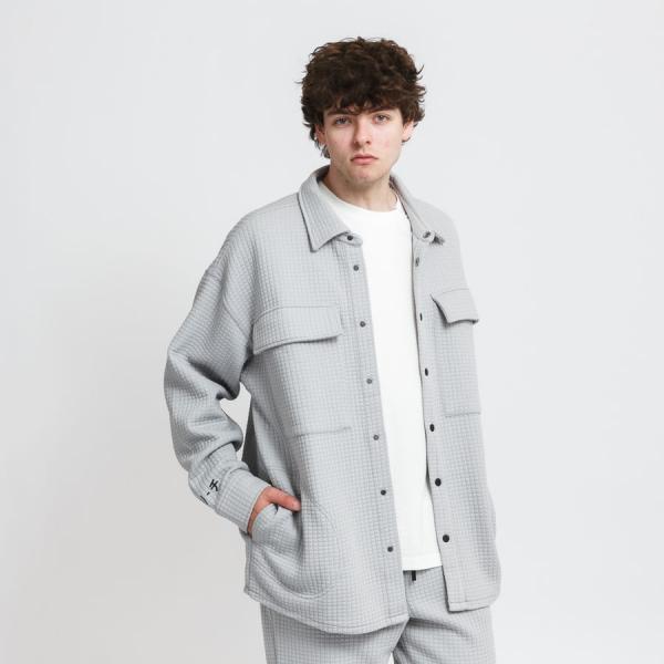Podzimní bunda PREACH Oversized Shirt Jacket Grey