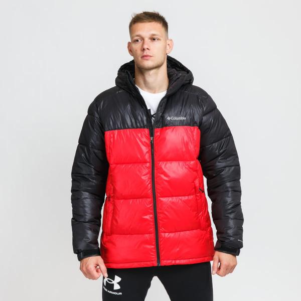 Pánská zimní bunda Columbia Pike Lake Hooded Jacket červená / černá