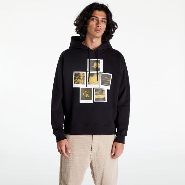 Mikina CALVIN KLEIN JEANS Polaroid Hoodie Black
