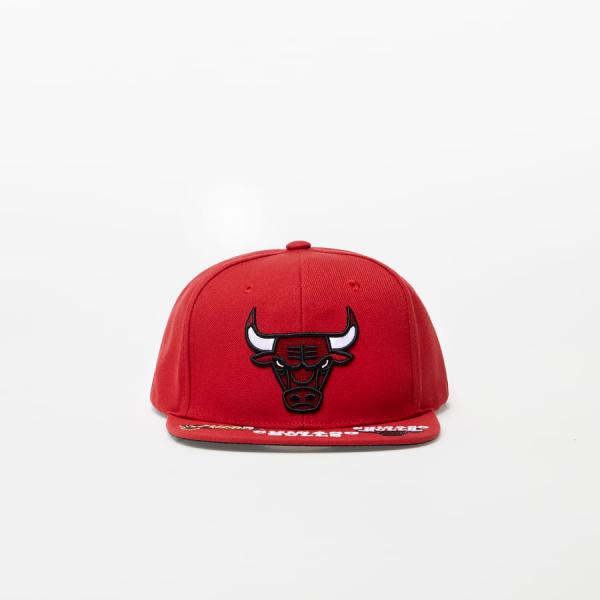 Snapback Mitchell & Ness NBA Front Face Snapback Bulls Cap Red