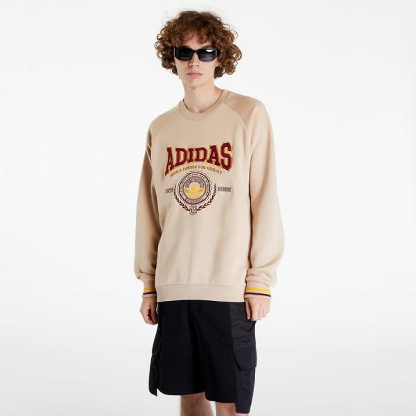 Mikina adidas Originals Varsity Crewneck Sweatshirt Beige