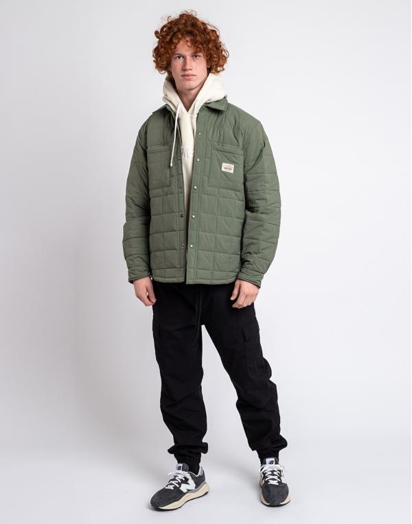 Stüssy Quilted Fatigue Shirt green L