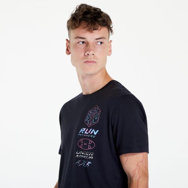 Pánské tričko Under Armour Run Anywhere Tee V2 Black/ Reflective