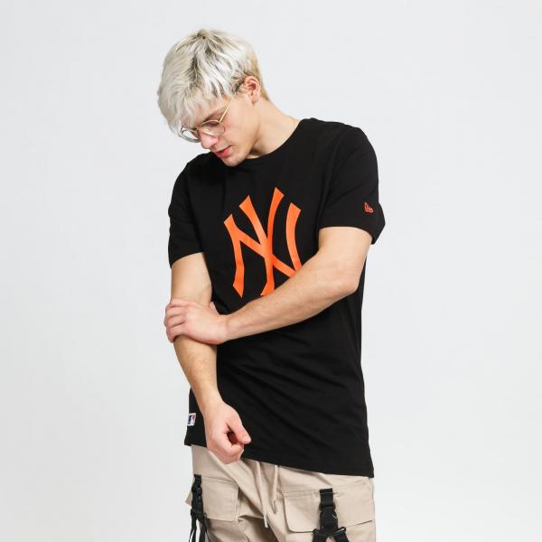 New Era MLB Seasonal Team Logo Tee NY Black/ Orange