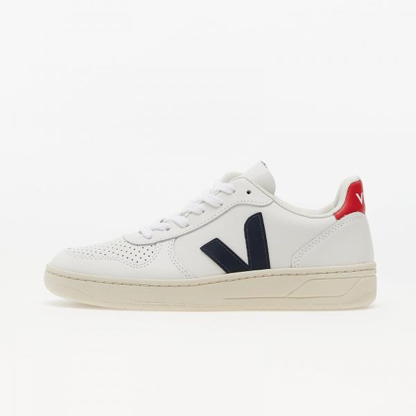 Veja W V-10 Leather Extra White/ Nautico/ Pekin